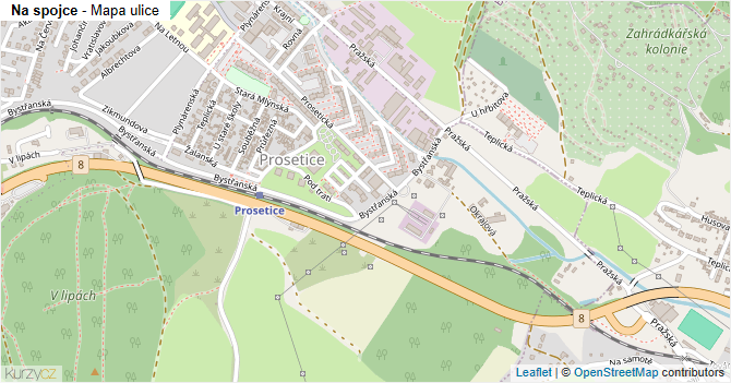 Na spojce - mapa ulice