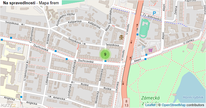 Na spravedlnosti - mapa firem