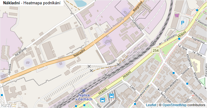 Nákladní - mapa podnikání