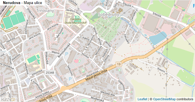 Nerudova - mapa ulice