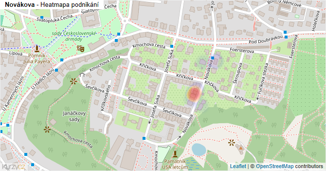 Novákova - mapa podnikání