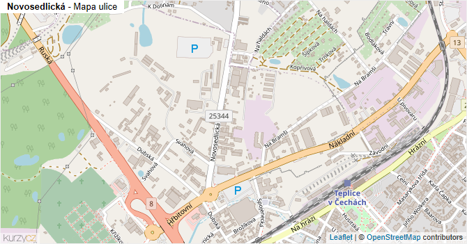 Novosedlická - mapa ulice