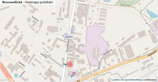 Novosedlická - mapa podnikání