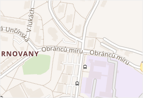 Obránců míru v obci Teplice - mapa ulice