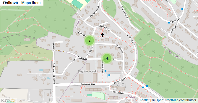 Osiková - mapa firem