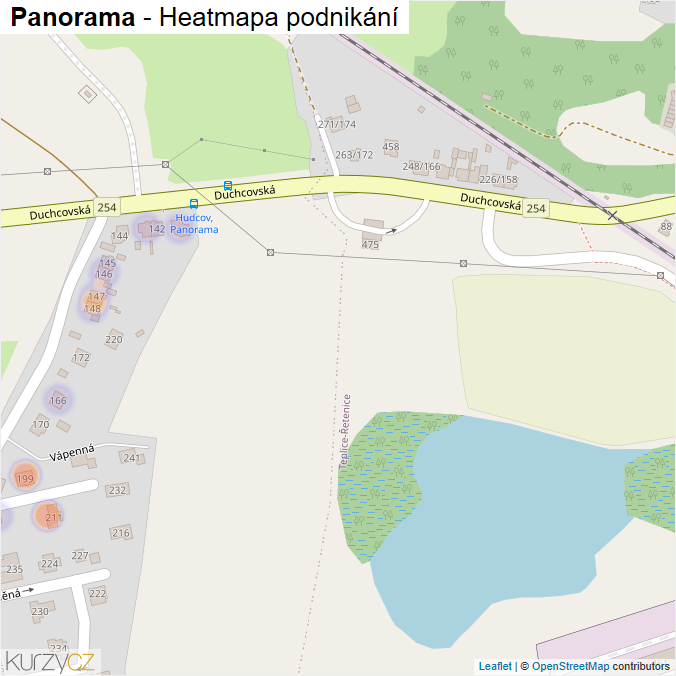 Mapa Panorama - Firmy v ulici.