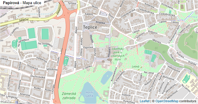 Papírová - mapa ulice