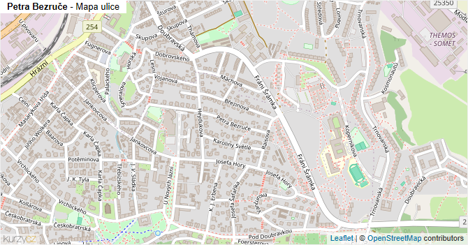 Petra Bezruče - mapa ulice