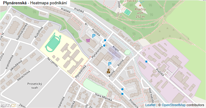 Plynárenská - mapa podnikání