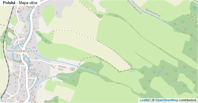 Polská - mapa ulice