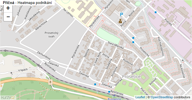 Příčná - mapa podnikání