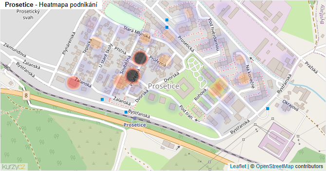 Prosetice - mapa podnikání