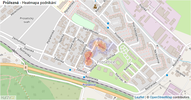 Průřezná - mapa podnikání