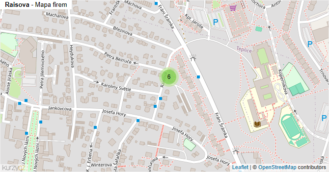 Raisova - mapa firem