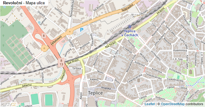 Revoluční - mapa ulice