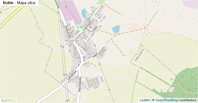 Rokle - mapa ulice