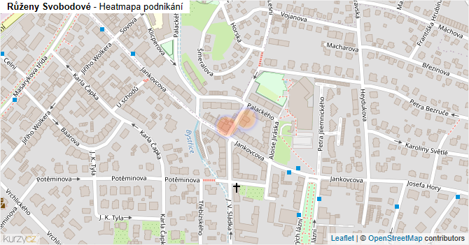 Růženy Svobodové - mapa podnikání
