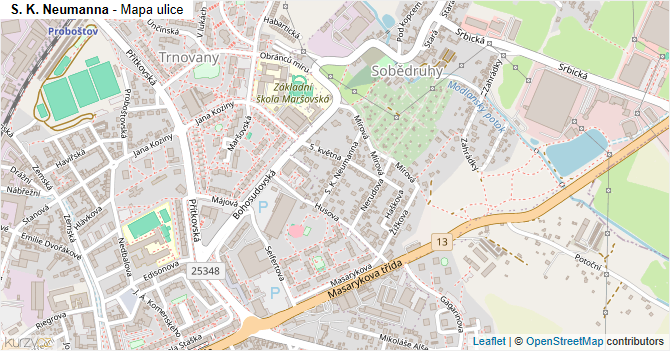 S. K. Neumanna - mapa ulice