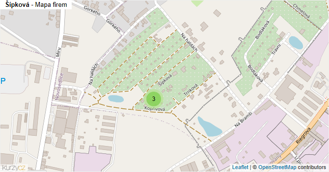 Šípková - mapa firem