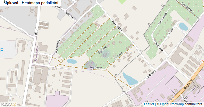 Šípková - mapa podnikání