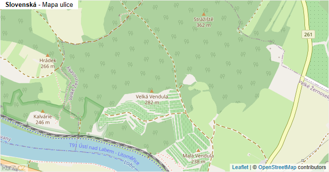 Slovenská - mapa ulice