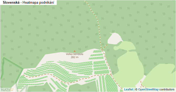 Slovenská - mapa podnikání