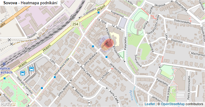 Sovova - mapa podnikání