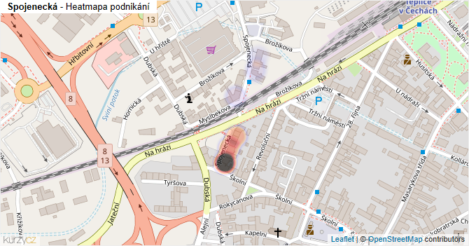 Spojenecká - mapa podnikání