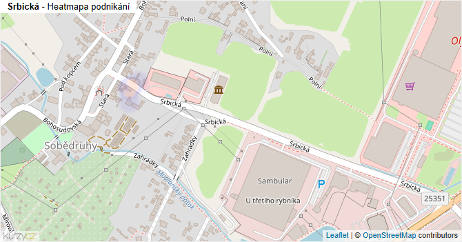 Srbická - mapa podnikání