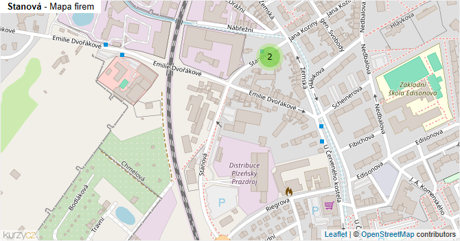 Stanová - mapa firem