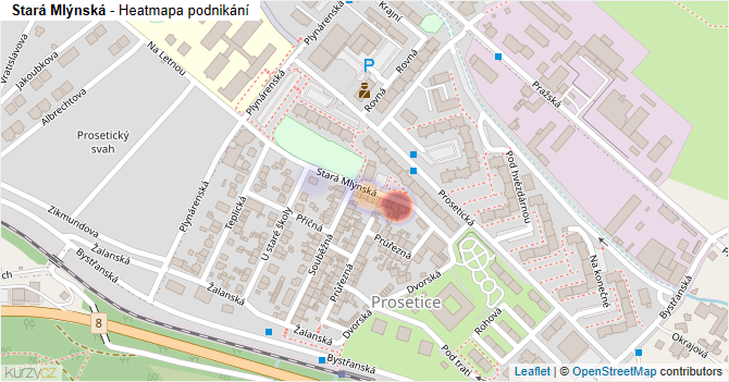 Stará Mlýnská - mapa podnikání