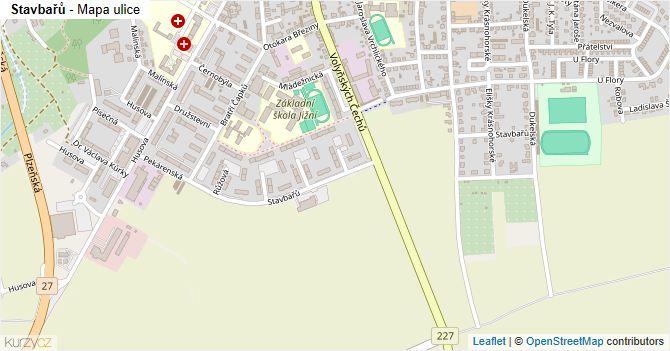 Stavbařů - mapa ulice