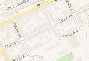 Štúrova v obci Teplice - mapa ulice