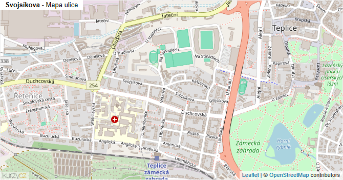 Svojsíkova - mapa ulice