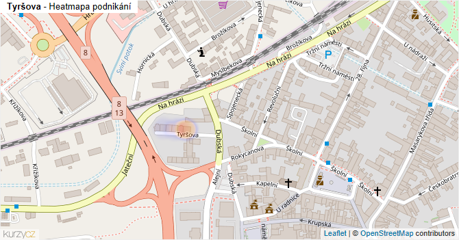 Tyršova - mapa podnikání