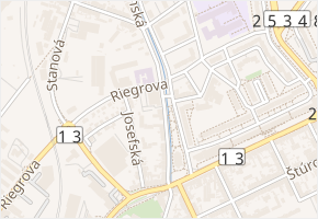 U Červeného kostela v obci Teplice - mapa ulice