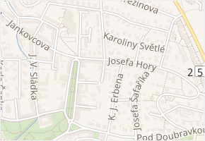 U horského pramene v obci Teplice - mapa ulice
