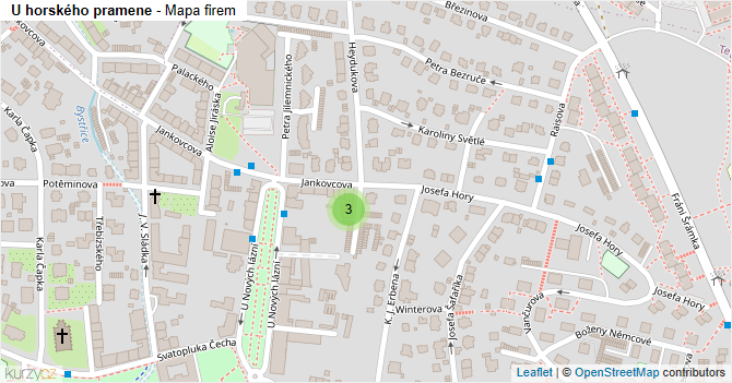 U horského pramene - mapa firem