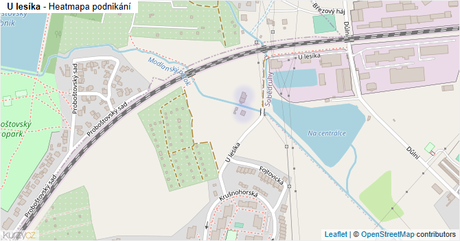 U lesíka - mapa podnikání