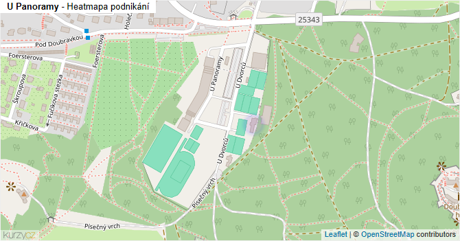 U Panoramy - mapa podnikání