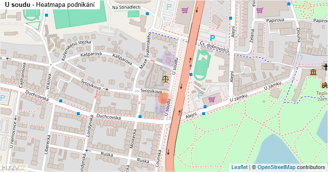 U soudu - mapa podnikání