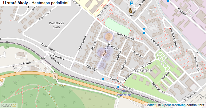 U staré školy - mapa podnikání