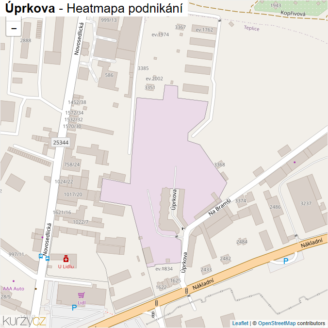 Mapa Úprkova - Firmy v ulici.