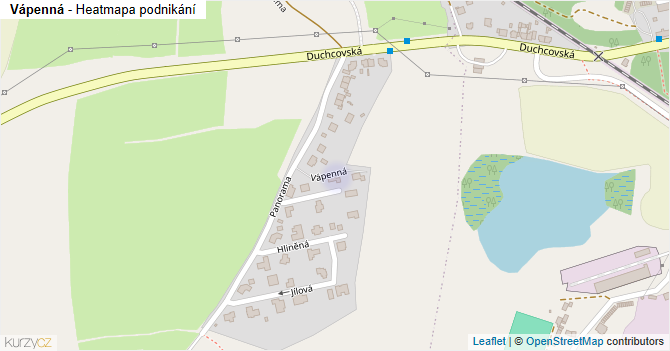 Vápenná - mapa podnikání