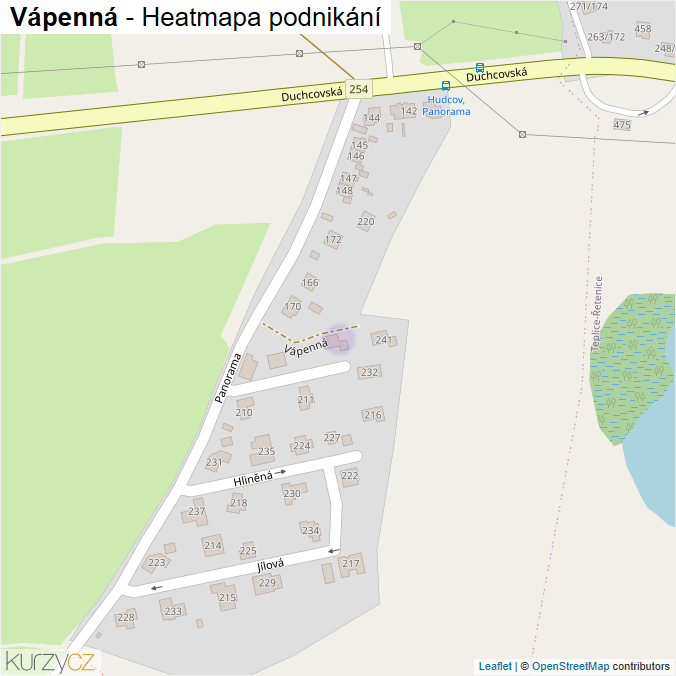 Mapa Vápenná - Firmy v ulici.