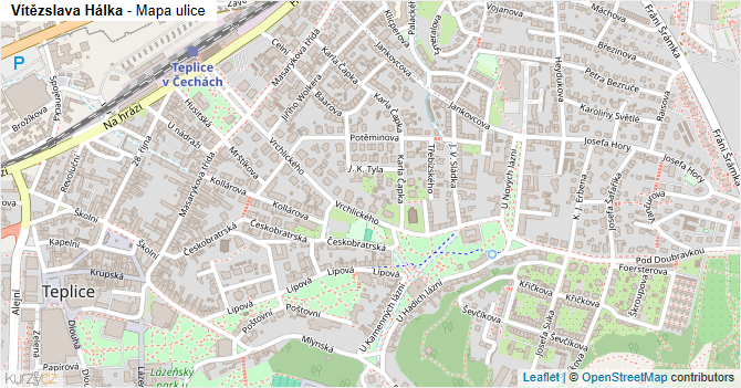 Vítězslava Hálka - mapa ulice