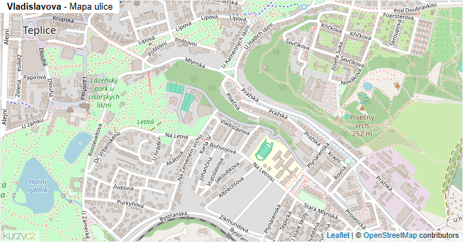 Vladislavova - mapa ulice