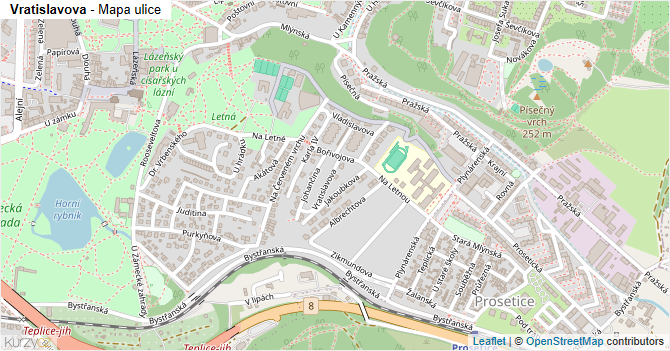 Vratislavova - mapa ulice