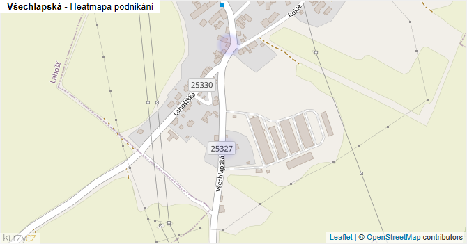 Všechlapská - mapa podnikání