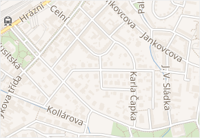 Winterova v obci Teplice - mapa ulice